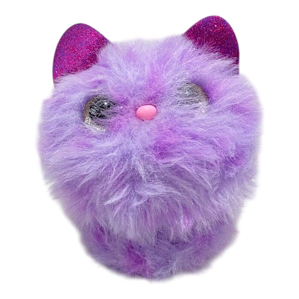 Pomsies Purple Speckles The Cat Interactive Wearable Toy Plush Pom-Pom 14 Inch
